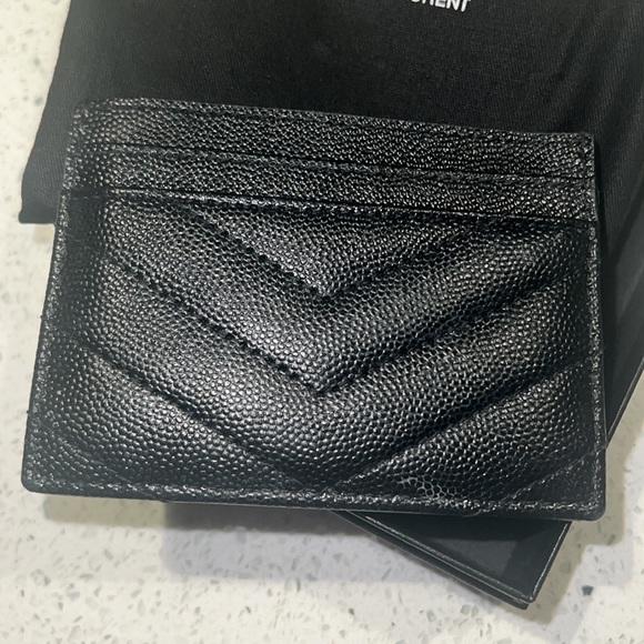 Saint Laurent Monogram Quilted Leather Card Case - Picture 4 of 4